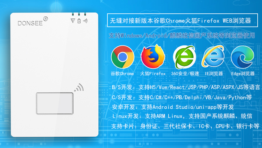 廣東東信智能科技有限公司EST-100GS免驅(qū)第三代身份證讀卡器