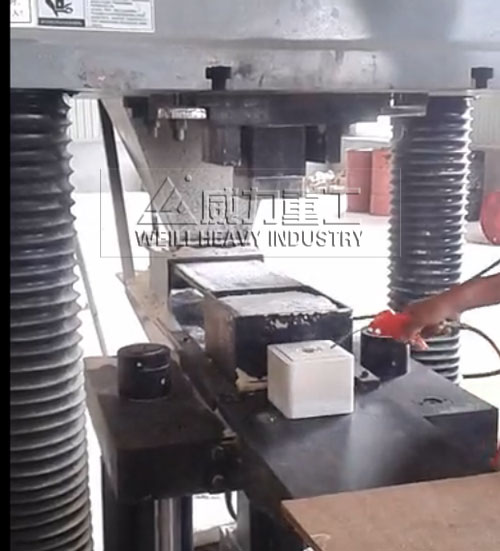 牛羊舔磚液壓機(jī)壓制案例