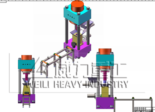 200噸熟鐵屑壓塊成型液壓機設計圖